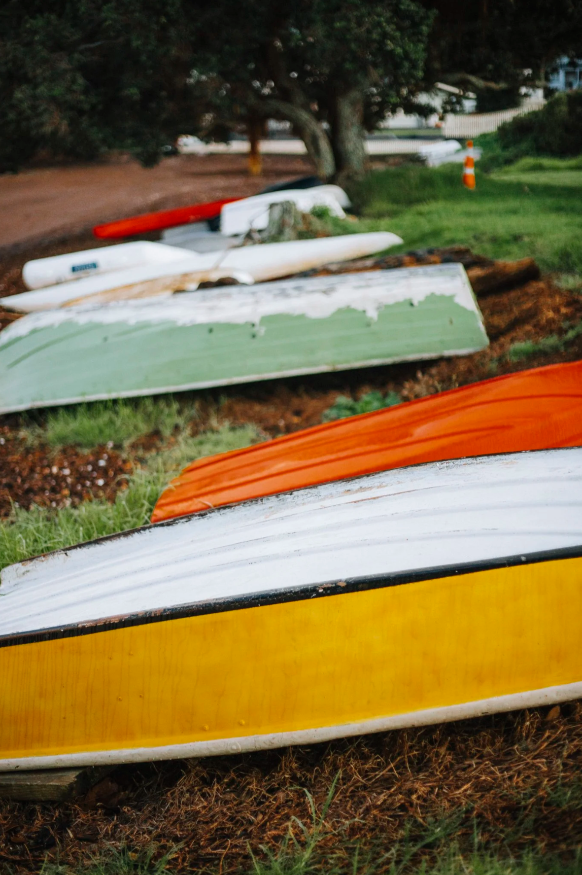 Outdoor fireplace with seating
